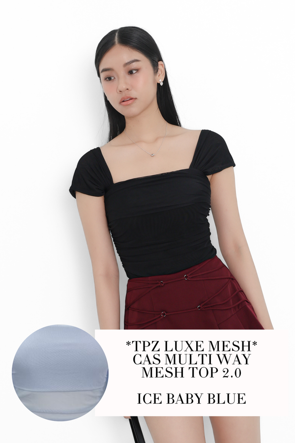 (PO ETA: MID AUG) *TPZ LUXE MESH* CAS MULTI WAY MESH TOP 2.0 IN ICE BABY BLUE