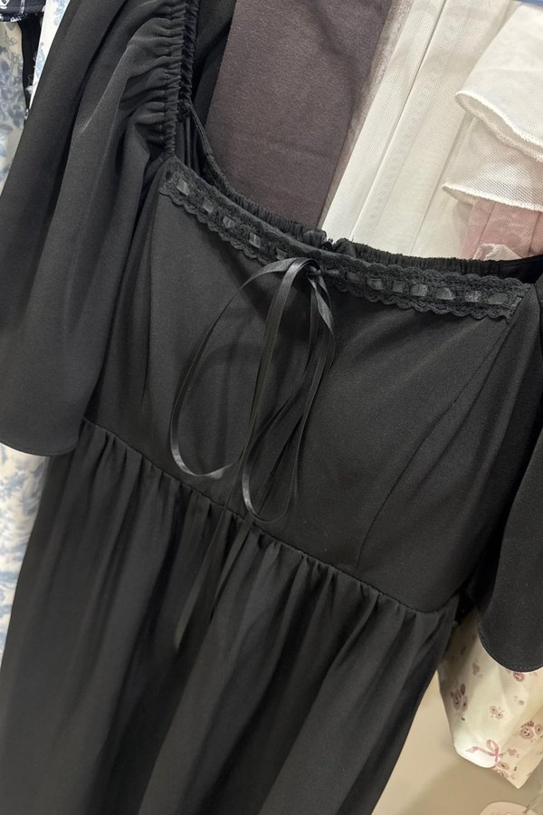 (PO ETA: END AUG) *TPZ* DIORETTE FLUTTER LACE RIBBON MAXI IN MIDNIGHT NAVY