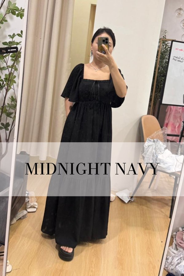 (PO ETA: END AUG) *TPZ* DIORETTE FLUTTER LACE RIBBON MAXI IN MIDNIGHT NAVY