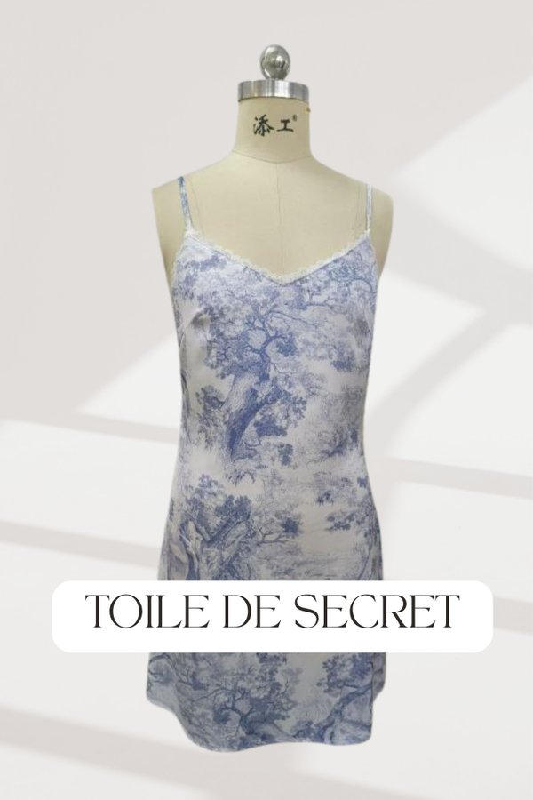 (PO ETA: END SEPT) *TPZ LOUNGE* THE MOON TPZ SATIN LACE CAMISOLE DRESS IN TOILE DE SECRET (MULTIPLE COLOURS)