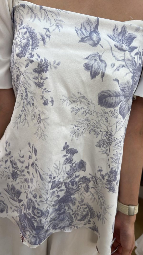 (PO ETA: END AUG) *TPZ* CIA SWEETHEART FLUTTER TOP IN TOILE DE FORTUNE SOFT LILAC