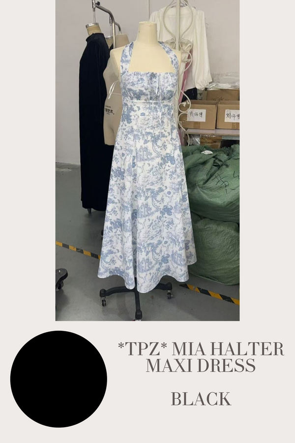 (PO ETA: END AUG) *TPZ* MIA HALTER MAXI DRESS IN BLACK
