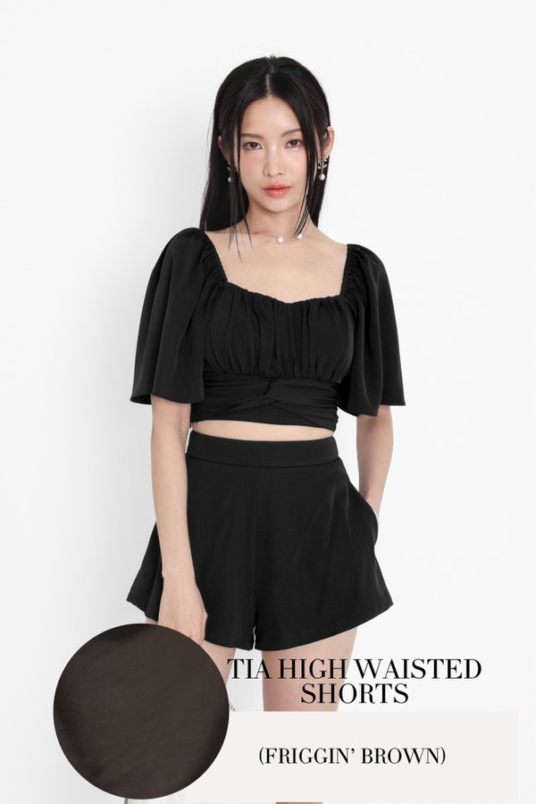 (PO ETA: MID JULY) *TPZ* TIA HIGH WAISTED SHORTS IN FRIGGIN' BROWN