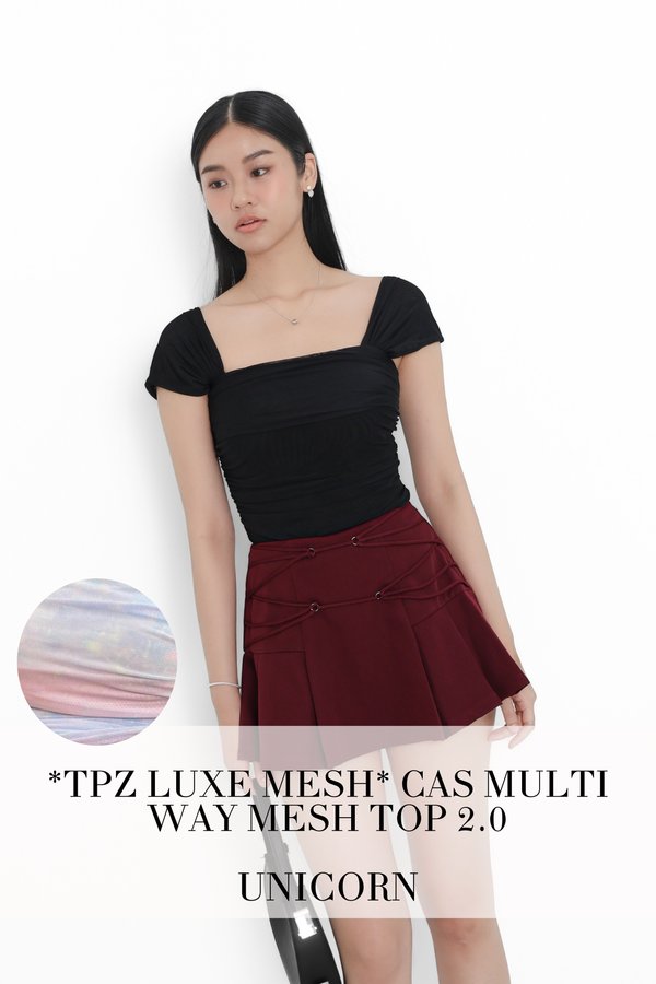 (PO ETA: END AUG) *TPZ LUXE MESH* CAS MULTI WAY MESH TOP 2.0 IN UNICORN