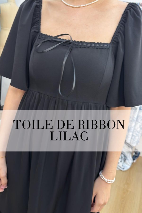 (PO ETA: END AUG) *TPZ* MINI DIORETTE FLUTTER DRESS ROMPER (WITH DETACHABLE SHORTS) IN TOILE DE RIBBON LILAC