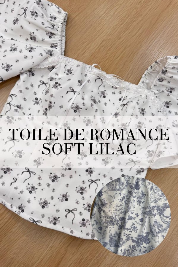(PO ETA: END AUG) *TPZ* DIORE LACE FLUTTER TOP IN TOILE DE ROMANCE SOFT LILAC