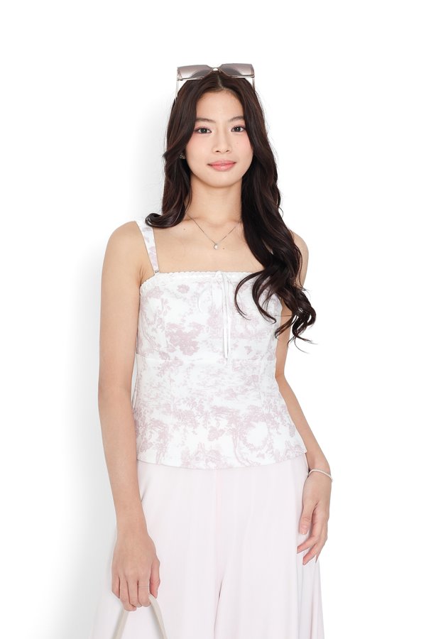 (PO ETA: END AUG) *TPZ* DIORE LACE RIBBON TOP IN TOILE DE ROMANCE SOFT PINK