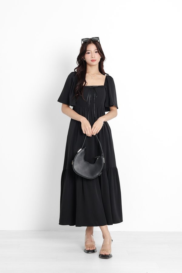 (PO ETA: END AUG) *TPZ* DIORETTE FLUTTER LACE RIBBON MAXI IN BLACK