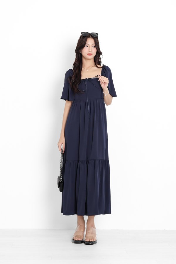 (PO ETA: END AUG) *TPZ* DIORETTE FLUTTER LACE RIBBON MAXI IN MIDNIGHT NAVY
