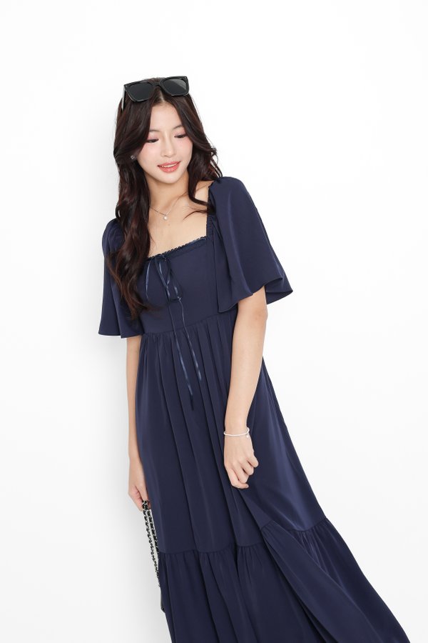 (PO ETA: END AUG) *TPZ* DIORETTE FLUTTER LACE RIBBON MAXI IN MIDNIGHT NAVY