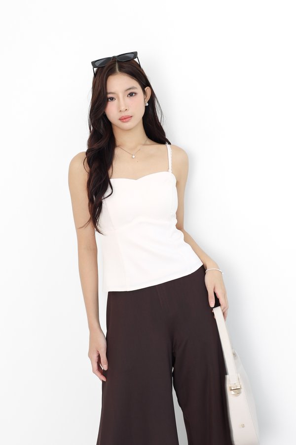 (PO ETA: END AUG) *TPZ* HERA LACE STRAPS TOP IN CHAMPAGNE PEARL