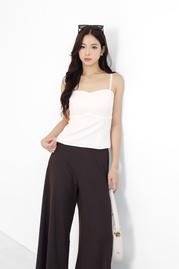 (PO ETA: END AUG) *TPZ* HERA LACE STRAPS TOP IN CHAMPAGNE PEARL