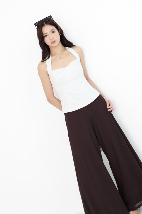 *TPZ* CIA SWEETHEART HALTER TOP IN WHITE