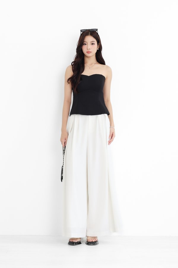 *TPZ* HERA LACE STRAPS TOP IN BLACK