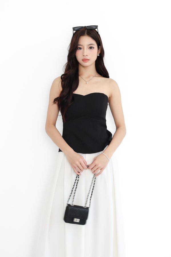 *TPZ* HERA LACE STRAPS TOP IN BLACK
