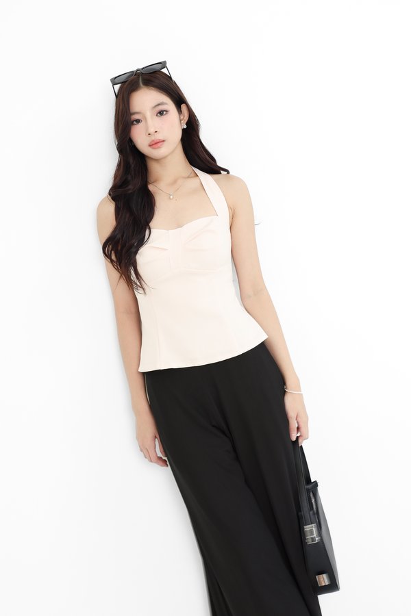 *TPZ* CIA SWEETHEART HALTER TOP IN CHAMPAGNE PEARL