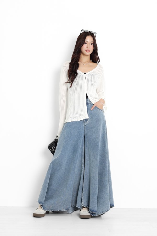 (PO ETA: MID OCT) *TPZ* ELOWEN CABLE KNIT CARDIGAN IN WHITE