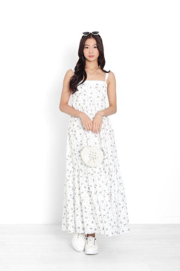(PO ETA: END AUG) *TPZ* DIORETTE LACE RIBBON MAXI IN JARDIN DE RIBBON CHAMPAGNE GREY