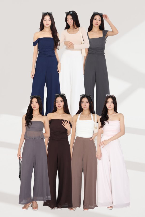 (PREORDER) *TPZ LUXE MESH* (PETITE) STELLA HIGH WAISTED FLOWY MESH PANTS (MULTIPLE COLOURS)