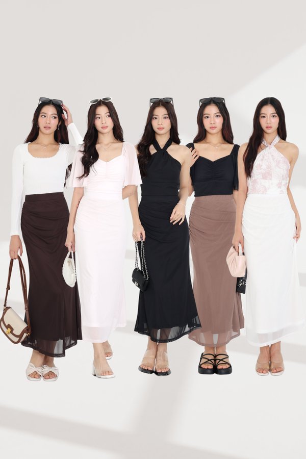 (PREORDER) *TPZ LUXE MESH* AURELIA MESH MERMAID SKIRT (MULTIPLE COLOURS)