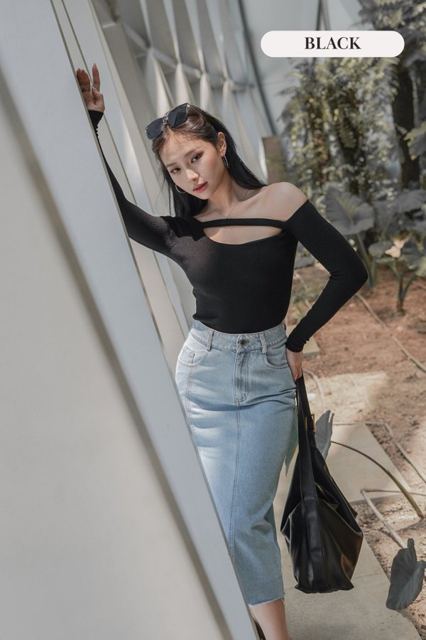 *TPZ* ECLIPSE PADDED KNIT TOP (MULTIPLE COLOURS)