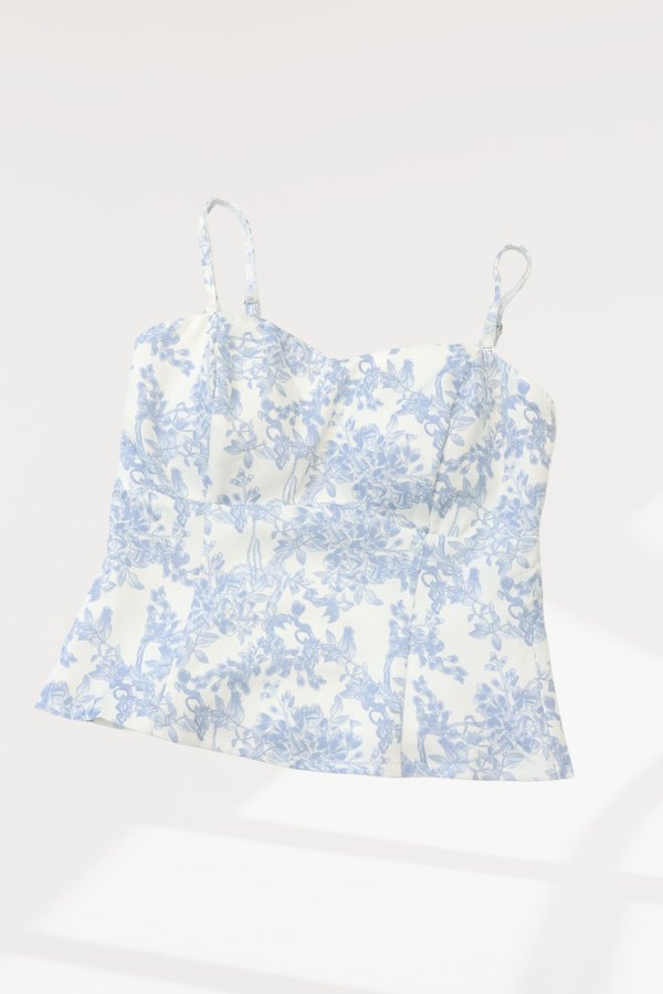 *TPZ* HERA LACE STRAPS TOP IN TOILE DE BEAUTY BABY BLUE
