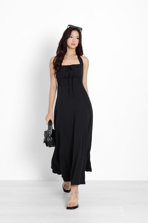 *TPZ* MIA HALTER MAXI DRESS IN BLACK