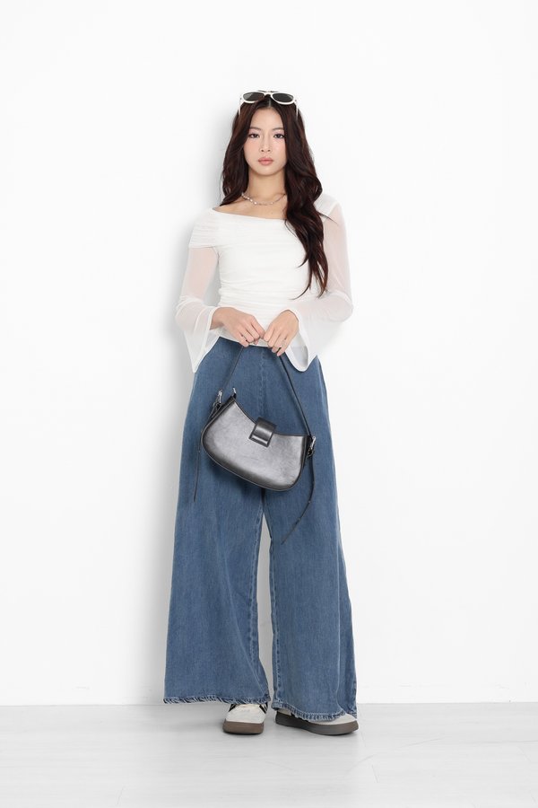 (PO ETA: END SEPT) *TPZ LUXE MESH* PERFECT ON SHOULDER TOP IN SOLID (MULTIPLE COLOURS)