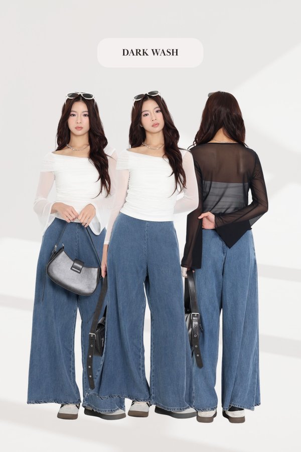 (PO ETA : END SEP) *TPZ* (PETITE) STELLA HIGH WAISTED TENCEL DENIM JEANS (MULTIPLE COLOURS)