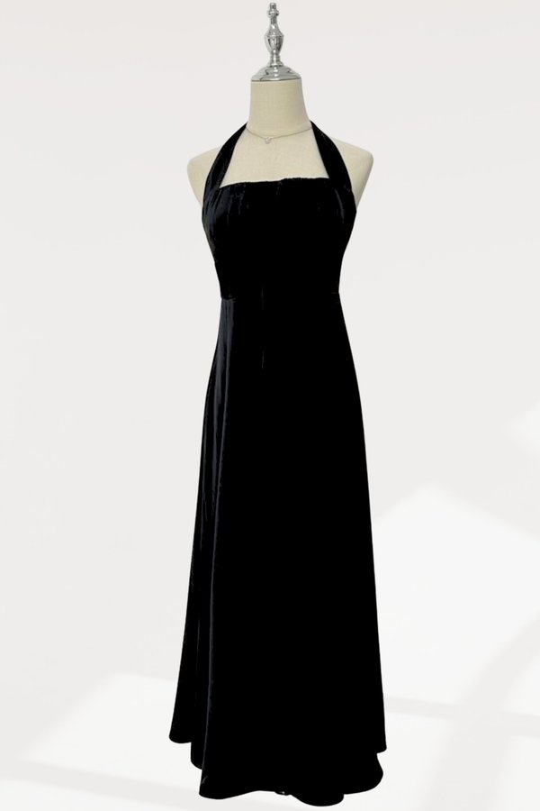 *TPZ* MIA HALTER MAXI DRESS IN BLACK