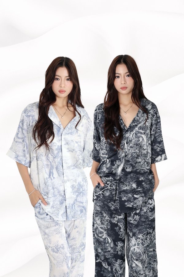 (PO ETA - END NOV) *TPZ LUXURY LOUNGE* THE SUN TPZ SATIN UNISEX SHIRT IN TOILE DE SECRET (MULTIPLE COLOURS)