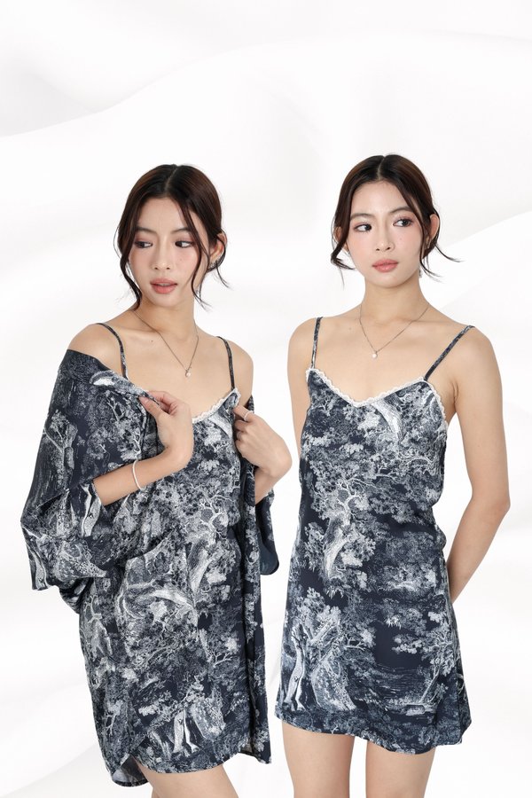 *TPZ LUXURY LOUNGE* THE MOON TPZ SATIN LACE CAMISOLE DRESS IN TOILE DE SECRET (MULTIPLE COLOURS)