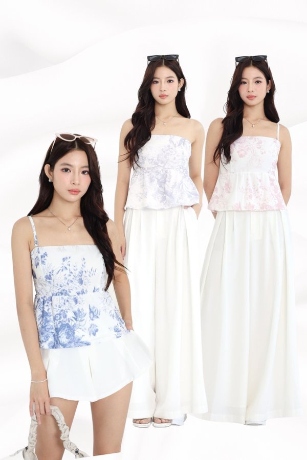 (PREORDER) *TPZ* KAIA BABYDOLL LACE STRAPS TOP IN TOILE (MULITPLE COLOURS)
