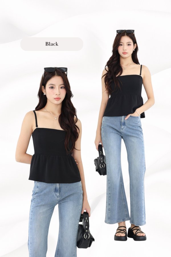 (PREORDER) *TPZ* KAIA BABYDOLL LACE STRAPS TOP IN SOLID (MULITPLE COLOURS)