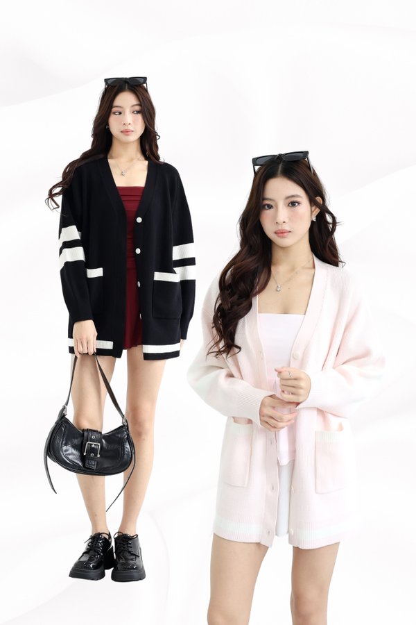 (PREORDER) *TPZ ICONKNIT* SLUSH 2.0 OVERSIZED VARSITY CARDIGAN (MULITPLE COLOURS)