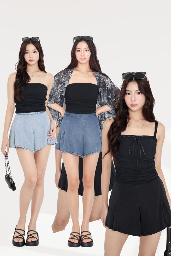 *TPZ* FORTUNA TENCEL DENIM SHORTS (MULTIPLE COLOURS)