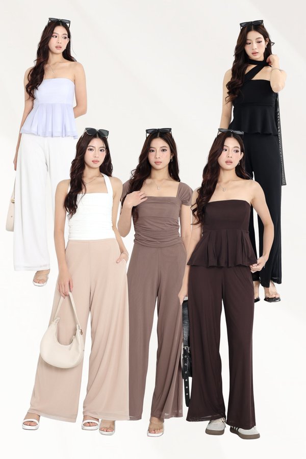 (PREORDER) *TPZ LUXE MESH* (PETITE) STELLA 2.0 HIGH WAISTED FLOWY MESH PANTS (MULTIPLE COLOURS) (PREORDER) *TPZ LUXE MESH* (PETITE) STELLA 2.0 HIGH WAISTED FLOWY MESH PANTS (MULTIPLE COLOURS)