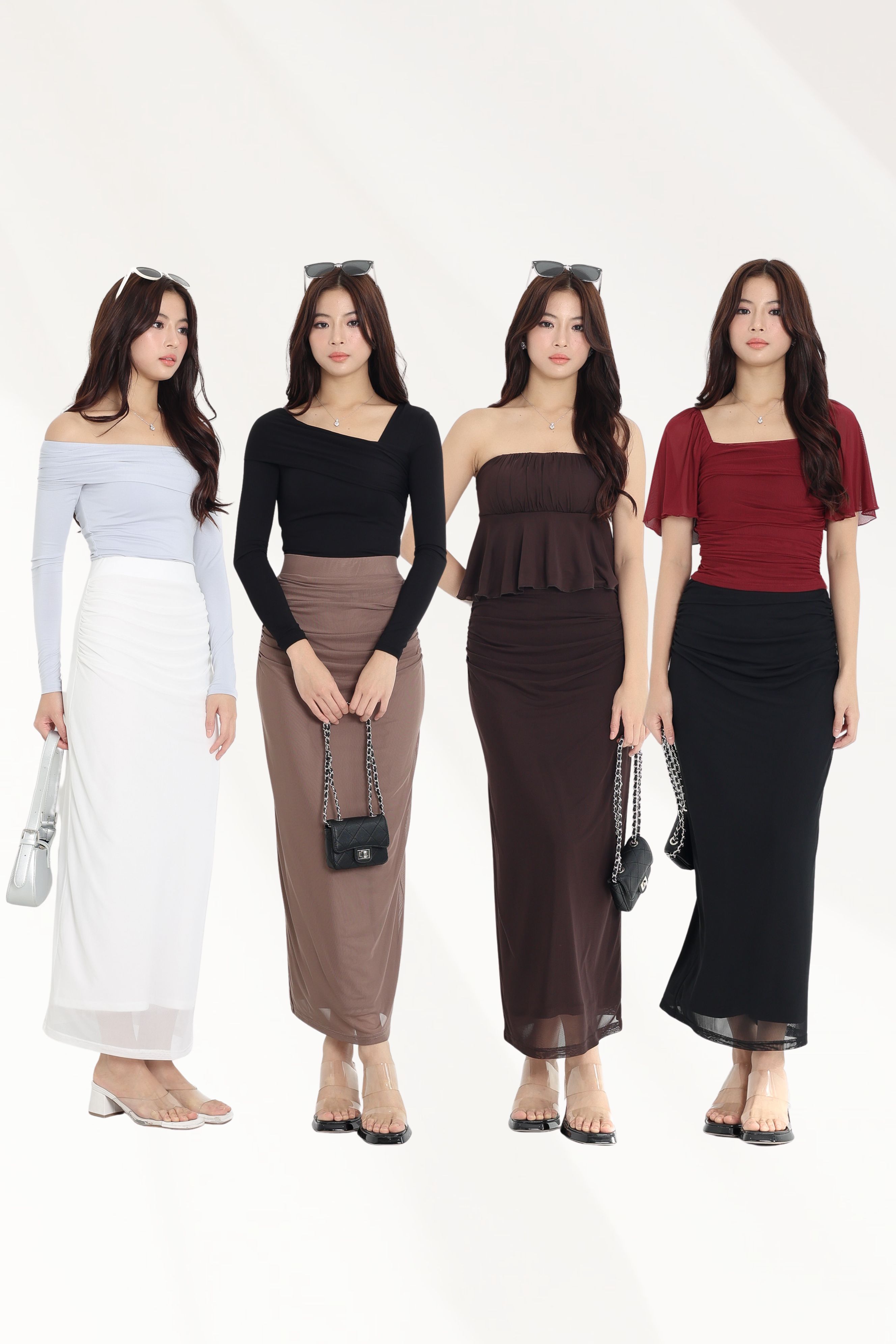 TPZ LUXE MESH* AURELIA MESH A LINE SKIRT 2.0 (MULTIPLE COLOURS