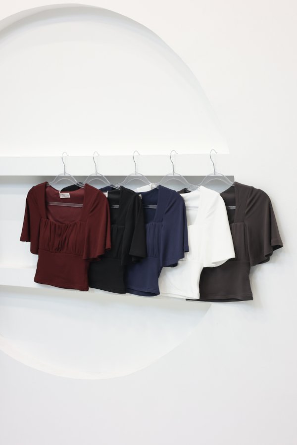 (PREORDER) *TPZ PERFECT* DREA FLUTTER TOP (MULTIPLE COLOURS)