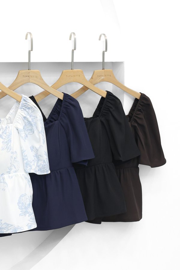 (PREORDER) *TPZ* KAIA BABYDOLL FLUTTER TOP (MULTIPLE COLOURS)