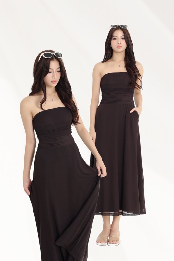 (PREORDER) *TPZ LUXE MESH* LELA MAXI DRESS (MULTIPLE COLOURS)