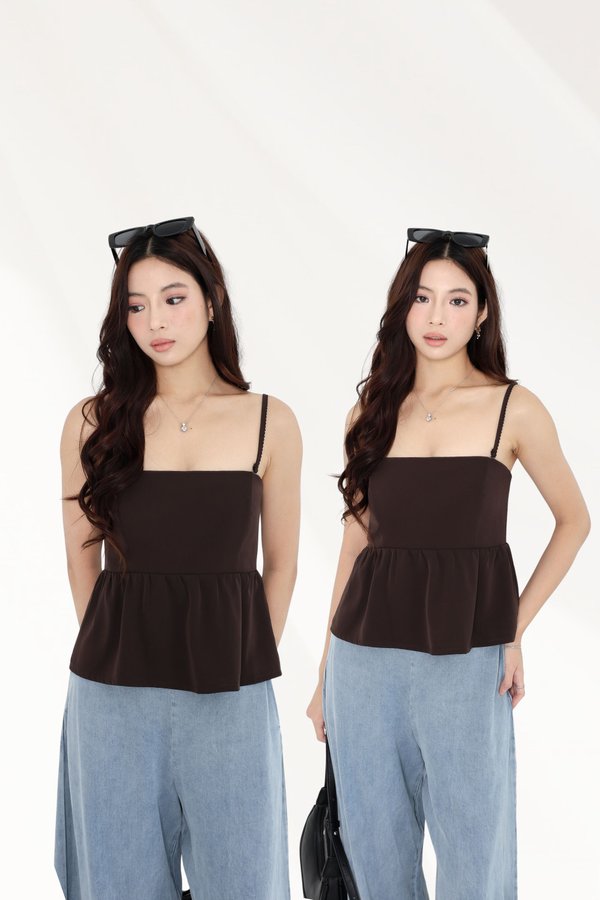 (PREORDER) *TPZ* KAIA BABYDOLL LACE STRAPS TOP IN SOLID (MULITPLE COLOURS)