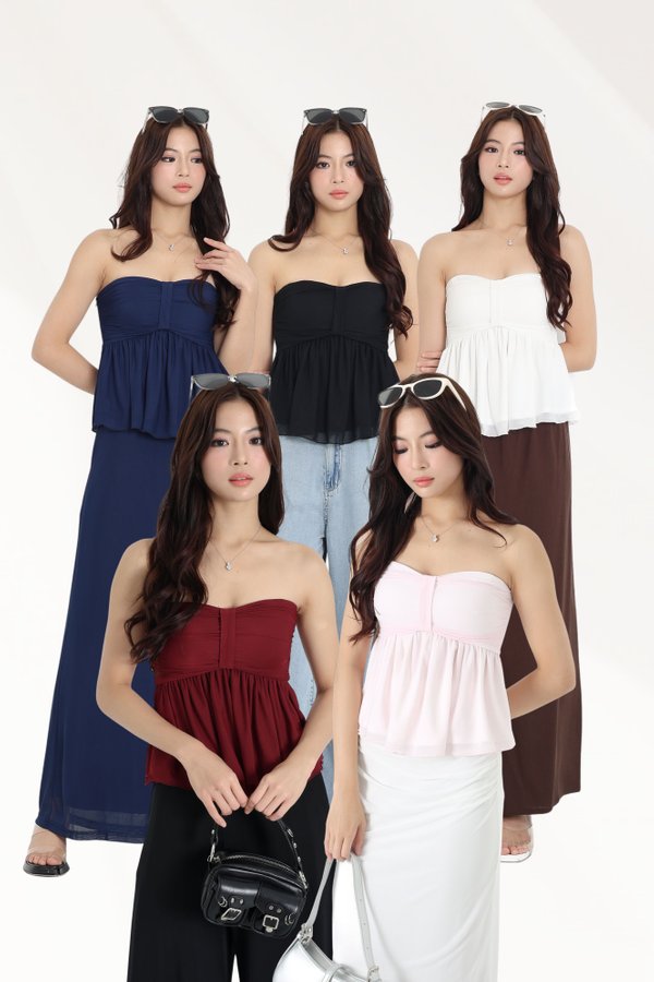 (PREORDER) *TPZ LUXE MESH* SERA BABYDOLL TOP (MULTIPLE COLOURS)