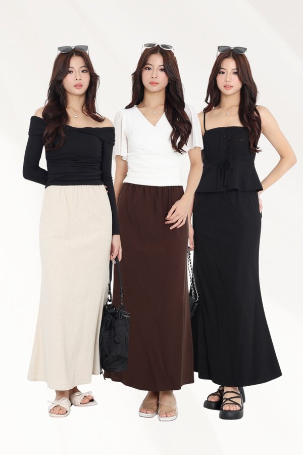 (PREORDER) *TPZ* GEM LINEN MAXI SKIRT (MULTIPLE COLOURS)