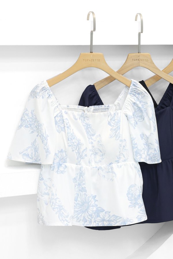 (PREORDER) *TPZ* KAIA BABYDOLL FLUTTER TOP (MULTIPLE COLOURS)