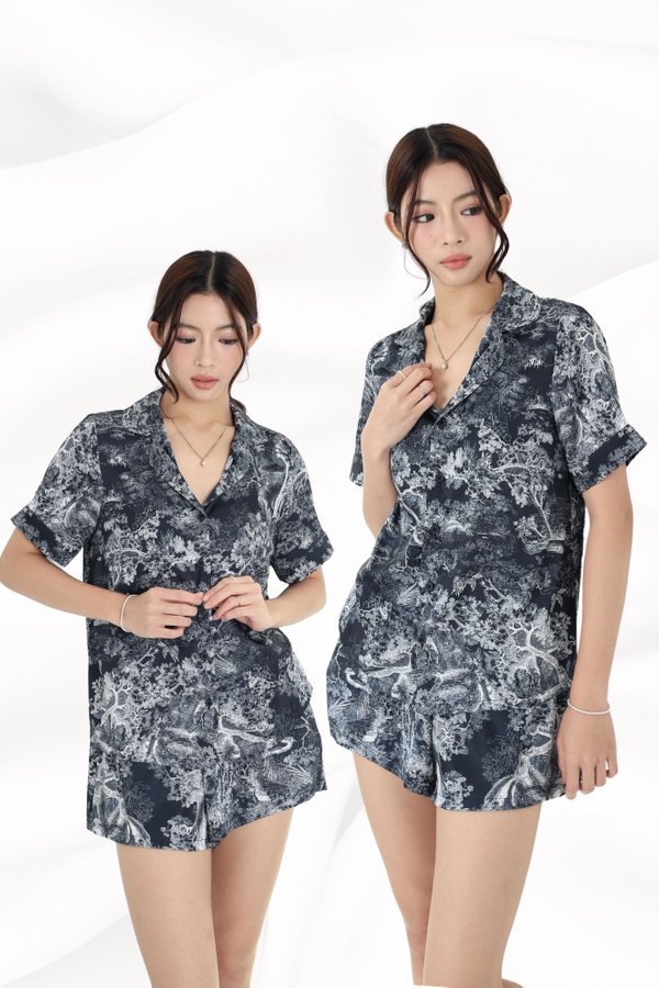 *TPZ LUXURY LOUNGE* THE MOON TPZ SATIN PADDED SHIRT IN TOILE DE SECRET (MULTIPLE COLOURS)