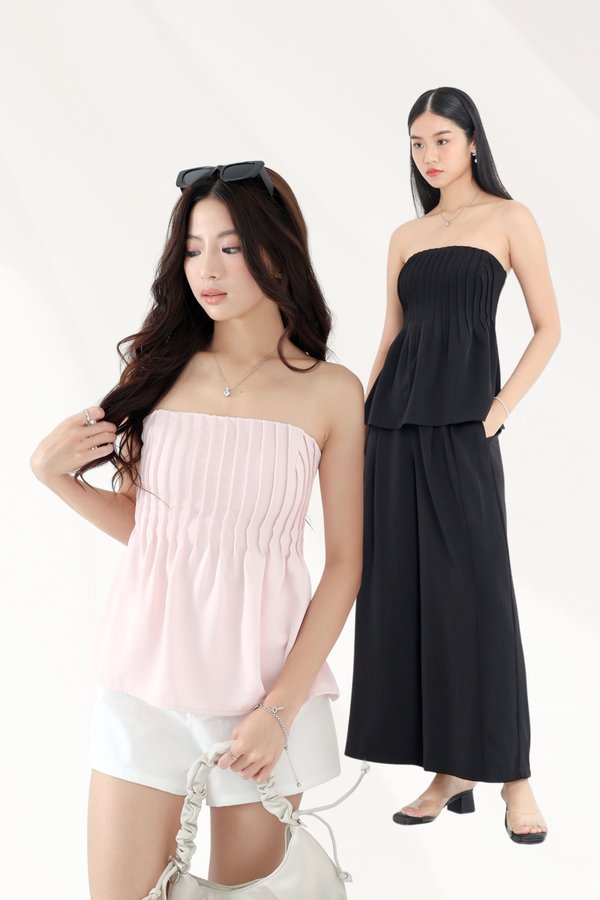 (PREORDER) *TPZ* HESTER LONGLINE PLEATED TOP (MULTIPLE COLOURS)