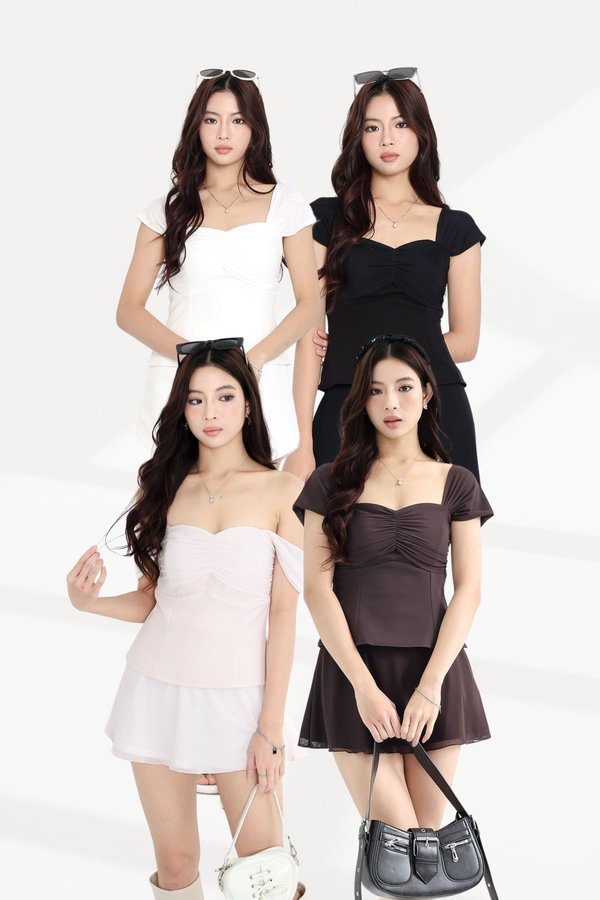 (PREORDER) *TPZ LUXE MESH* ESME TOP (MULTIPLE COLOURS)