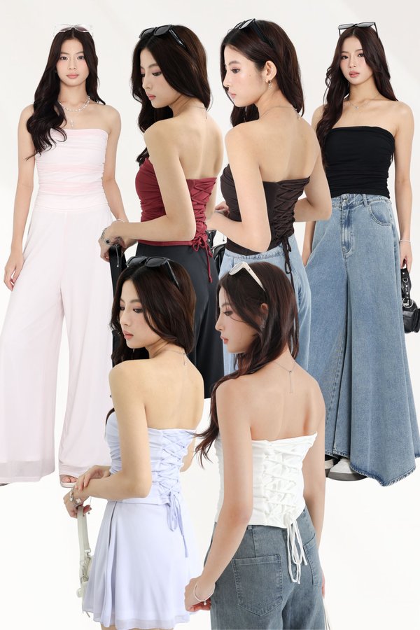 (PREORDER) *LUXE MESH* SOL CORSET MESH TOP (MULTIPLE COLOURS)