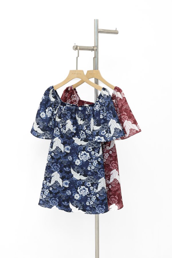 (PREORDER) *TPZ* HESTER MINI FLUTTER DRESS ROMPER WITH DETACHABLE SHORTS (FLIGHT OF BLESSINGS COLOURS)